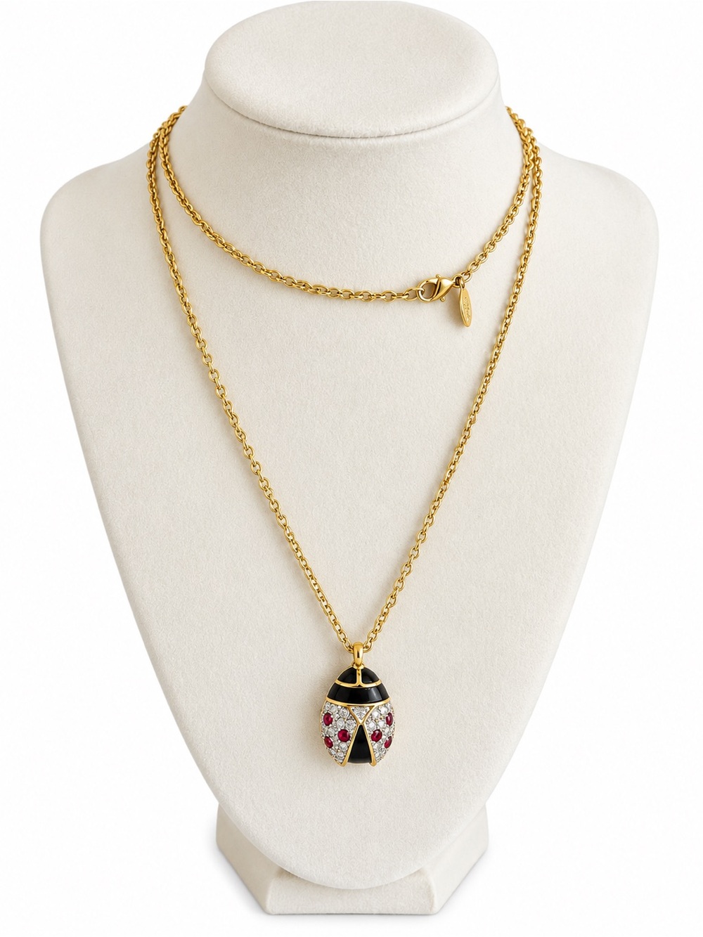 Joan Rivers Gold-Tone Ladybug Pendant Necklace with Red and Black Accents